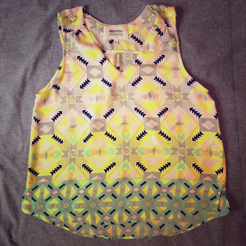 Alice Blue Toledo V Neck Blouse